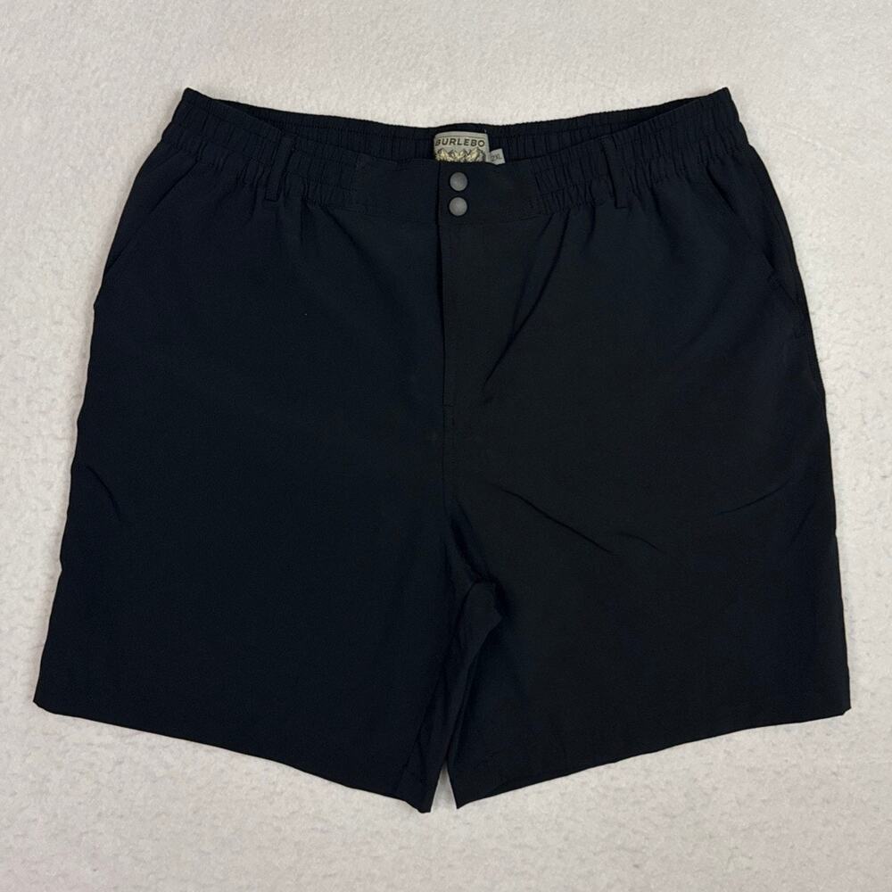BURLEBO Everyday Shorts Men’s 2XL Black Retro Duck Camo Stretch Outdoor